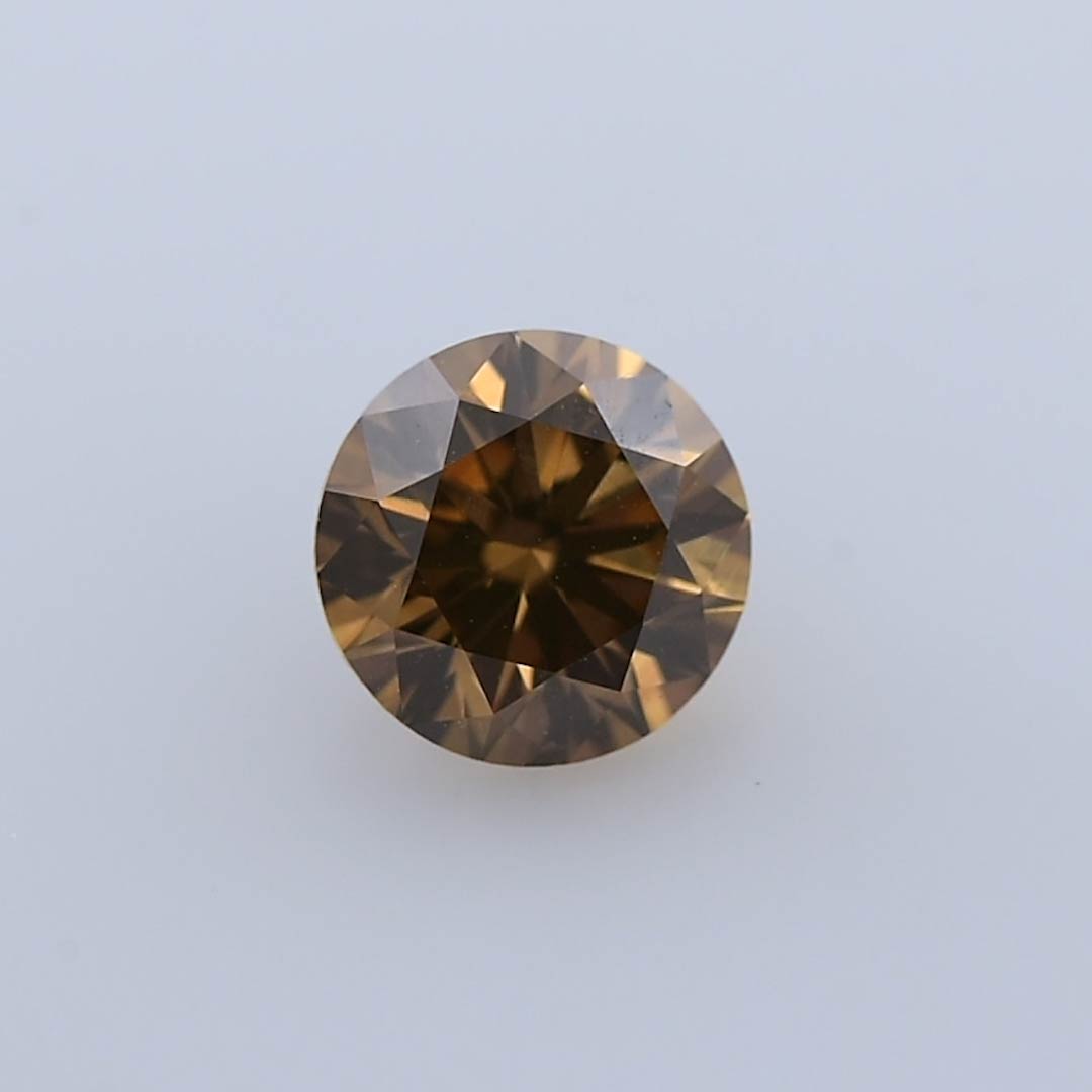 1.06 carat, Fancy Dark Orangy Brown Diamond, Round Shape, SI2 Clarity ...