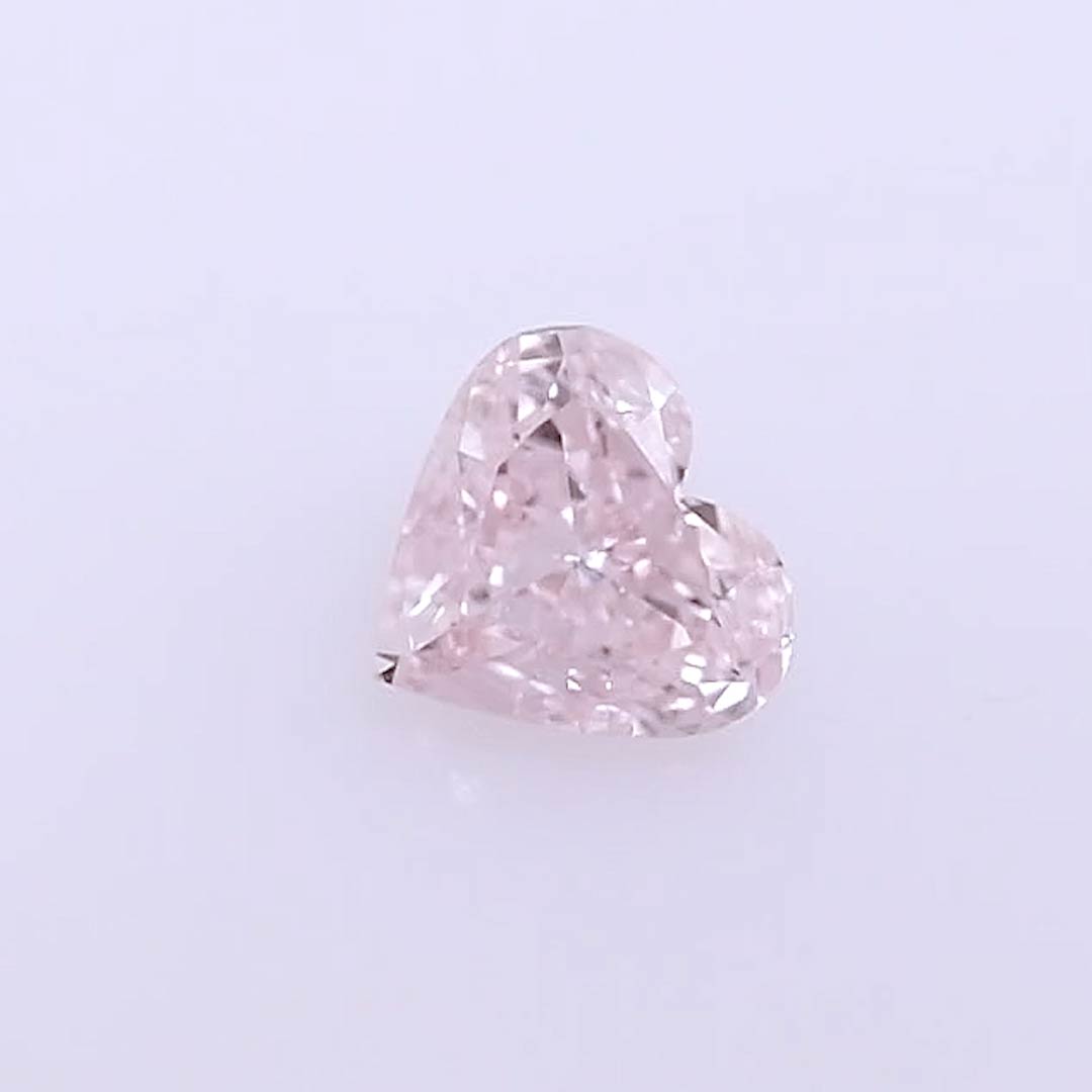 0.70 carat, Fancy Light Pink Diamond, Heart Shape, SI1 Clarity, GIA