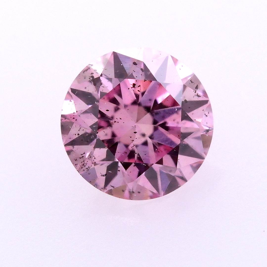 0.16 carat, Fancy Intense Purplish Pink Diamond, 5PP, Round Shape, I1