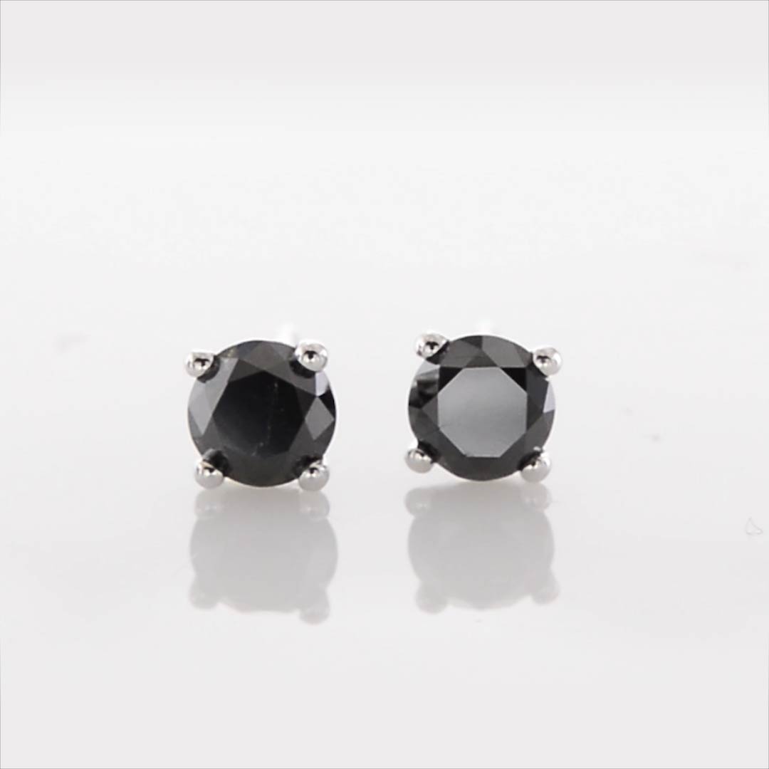 Black Diamond Stud Earrings, SKU 275944 (0.77Ct TW)