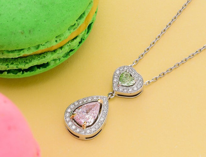 colored diamond pendant