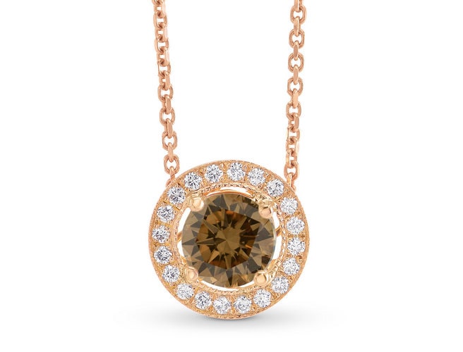 champagne diamond necklace pendants