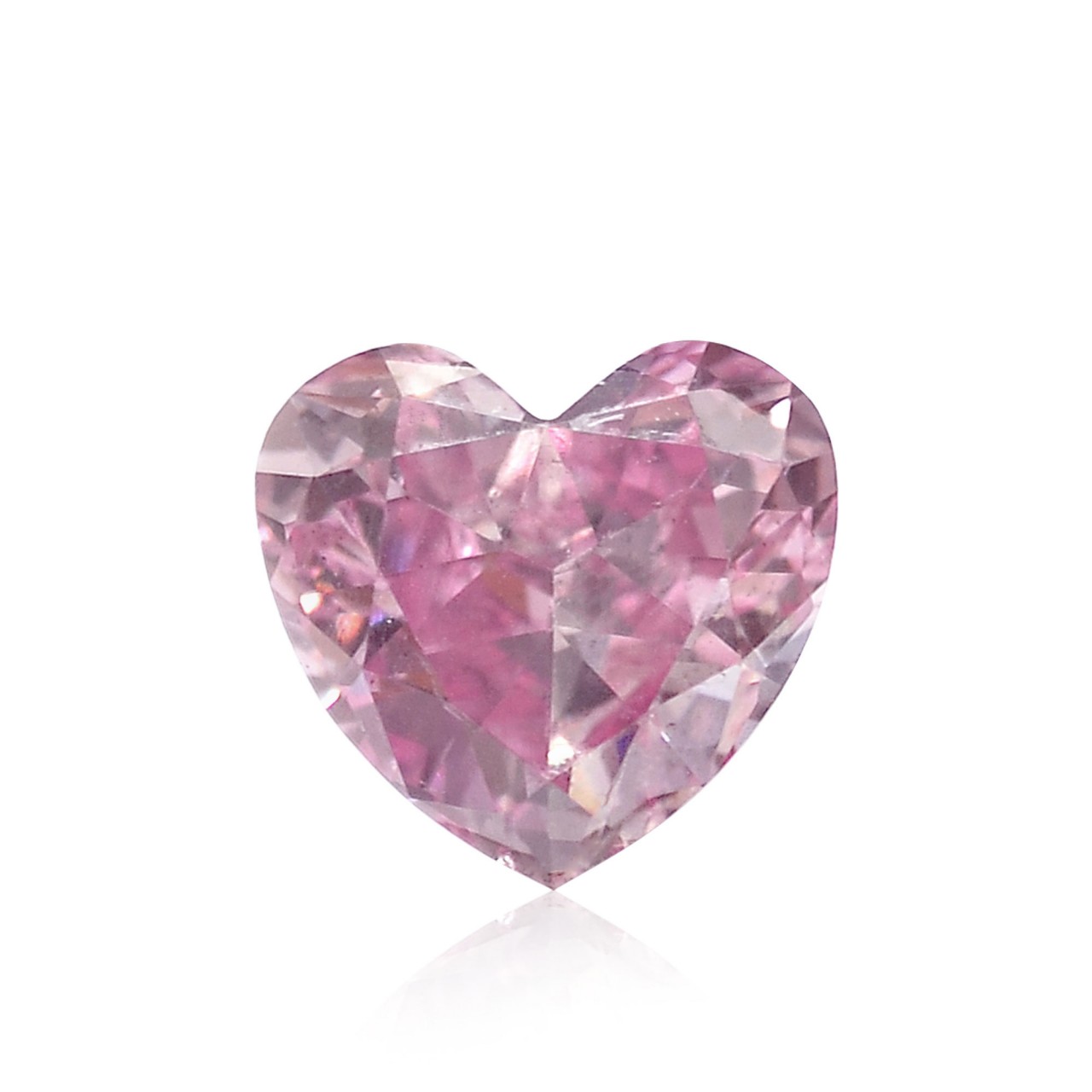 0.19 carat, Fancy Intense Purplish Pink Diamond, 5P, Heart Shape ...