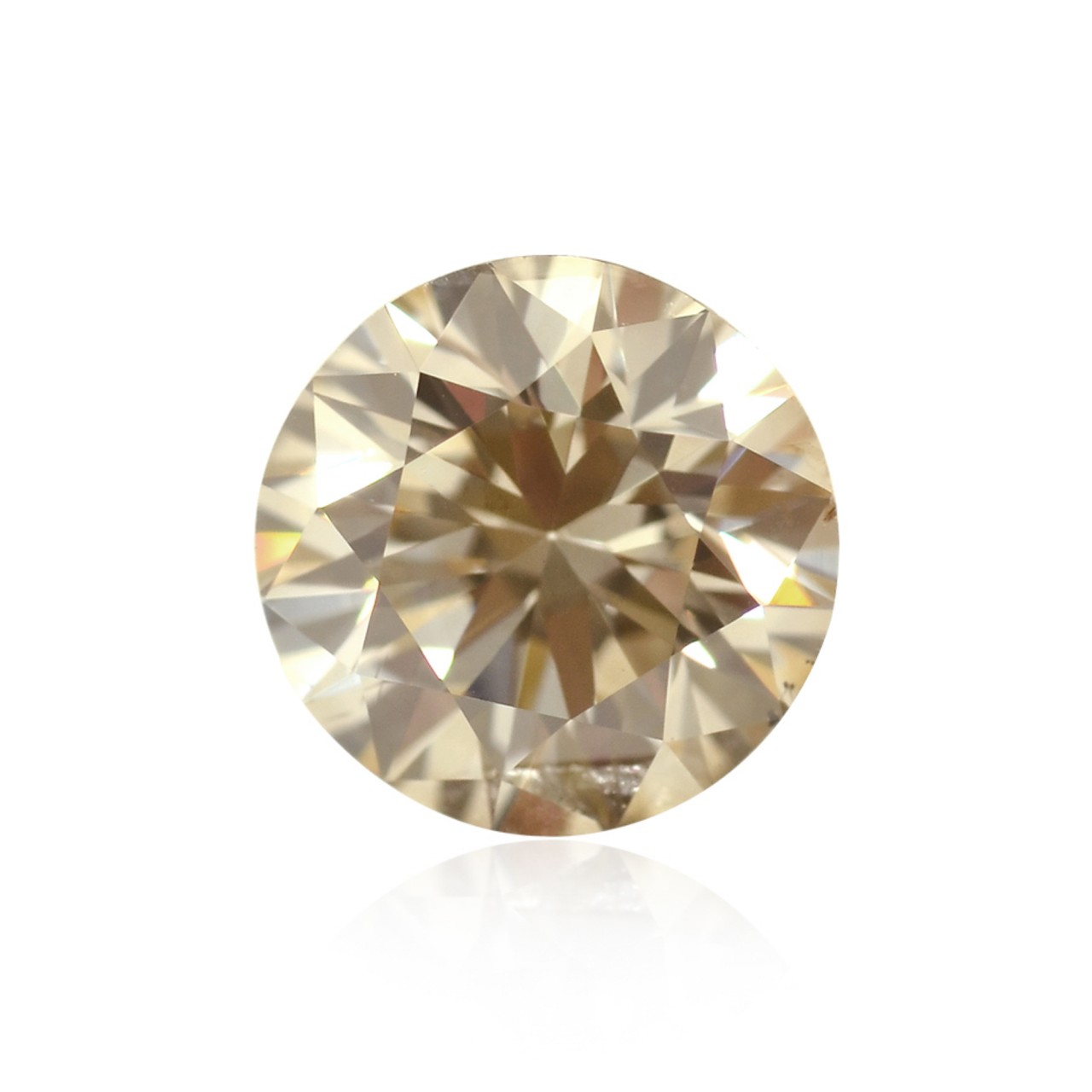 0.34 carat, Fancy Light Brown Diamond, Round Shape, SI1 Clarity