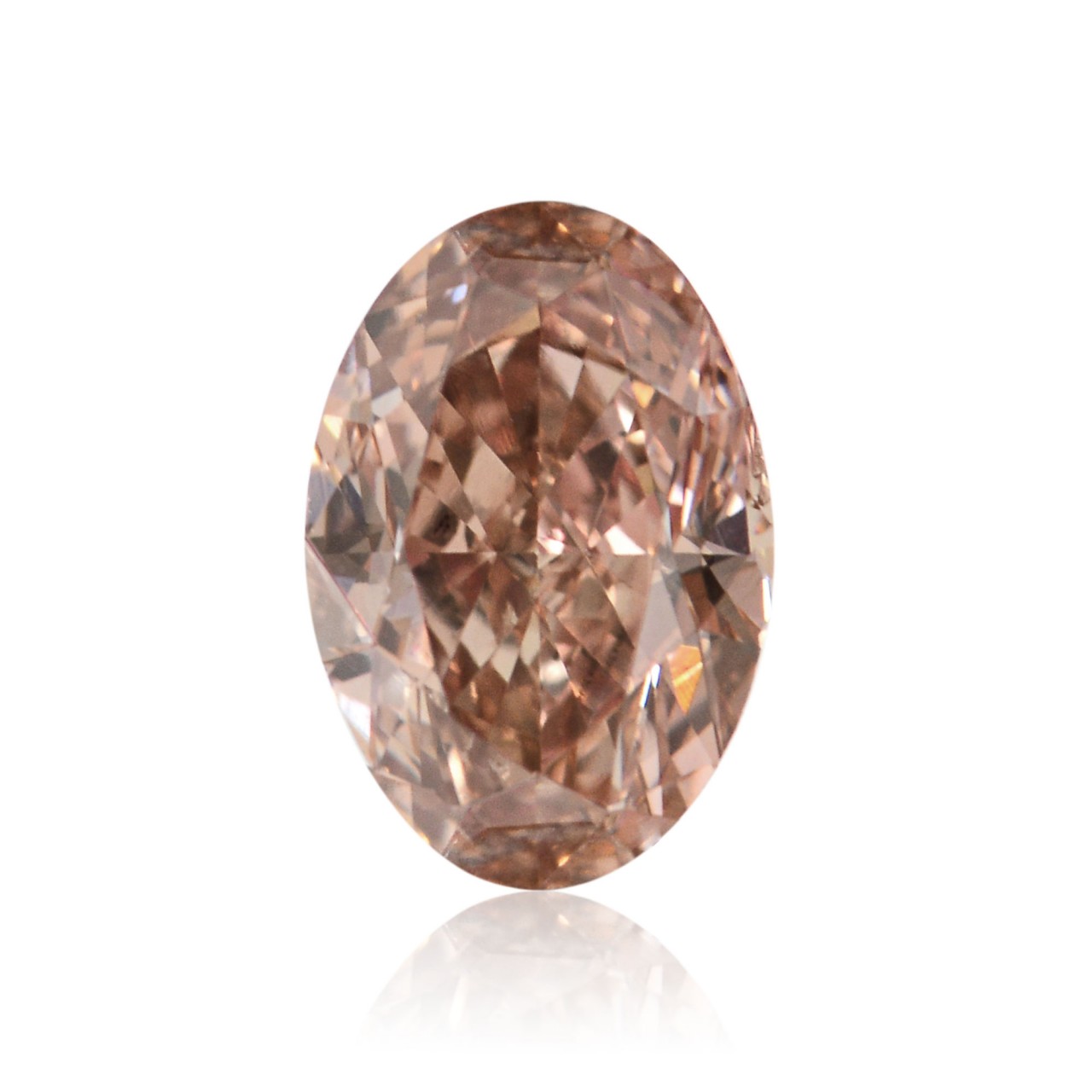 0.55 carat, Fancy Brownish Orange Pink Diamond, Oval Shape, VS2 