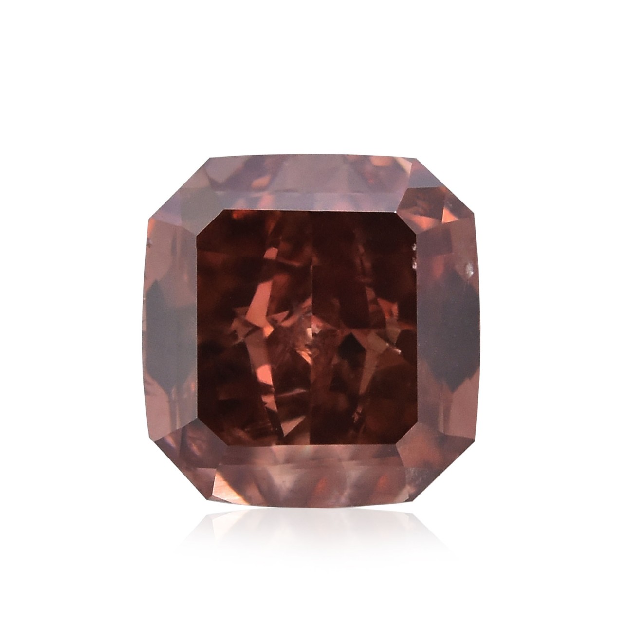 0.55 carat, Fancy Deep Brownish Orangy Pink Diamond, Radiant Shape ...