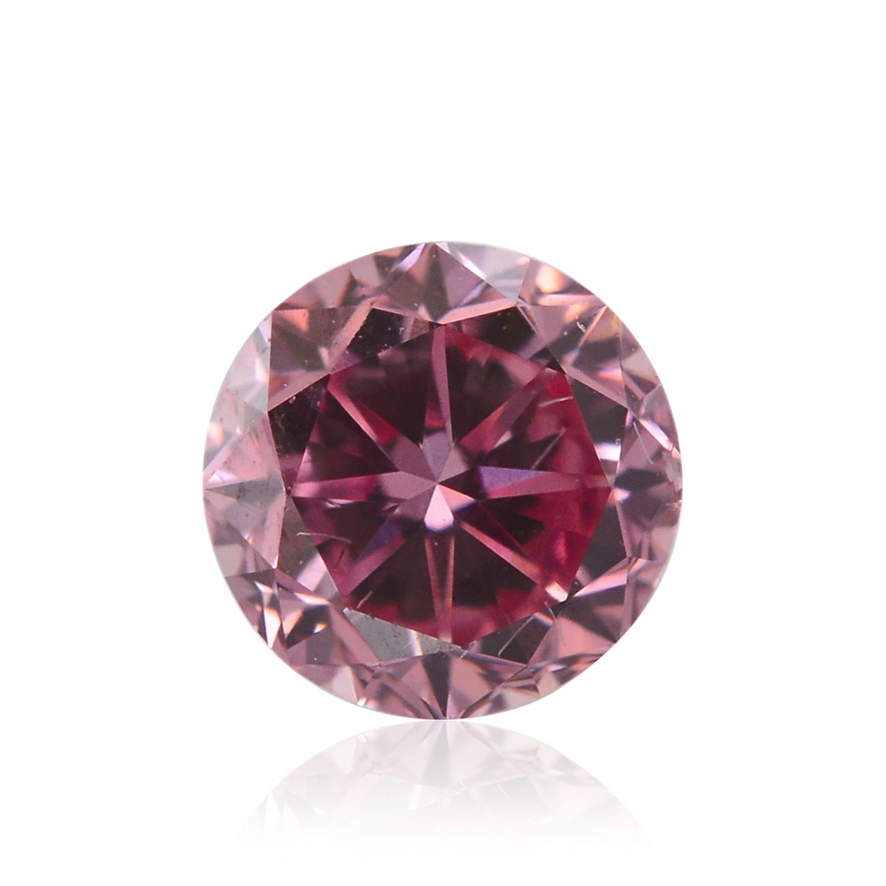 0.20 carat, Fancy Intense Pink Diamond, Round Shape, SI1 Clarity 