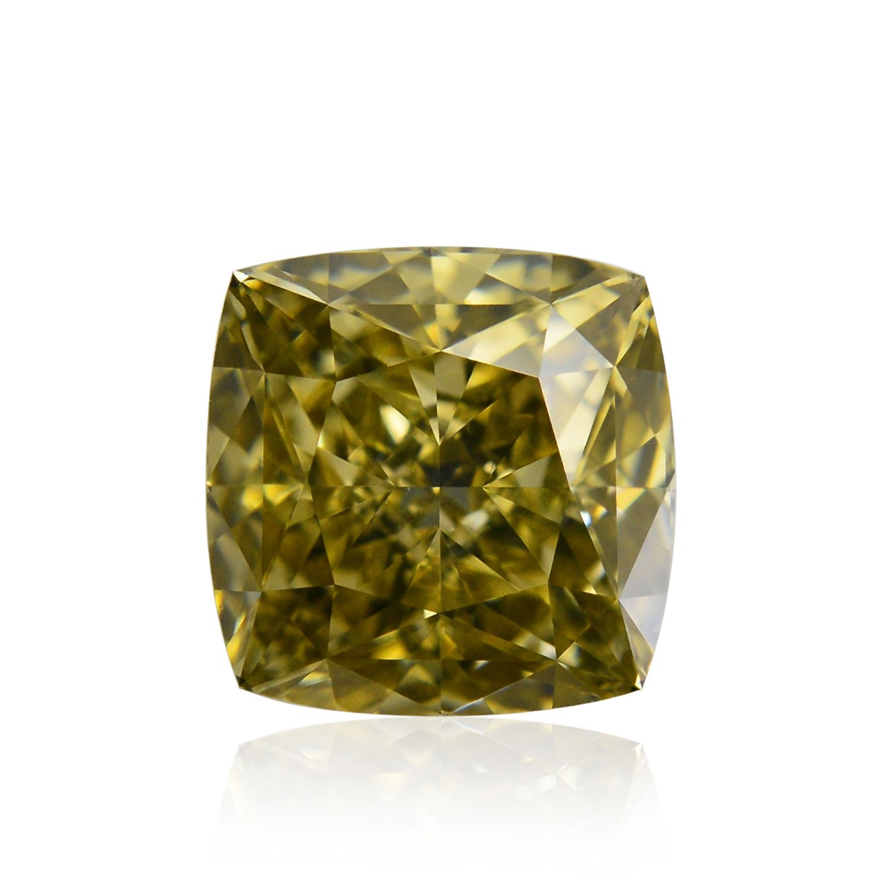 1.25 carat, Fancy Deep Brownish Greenish Yellow Diamond 