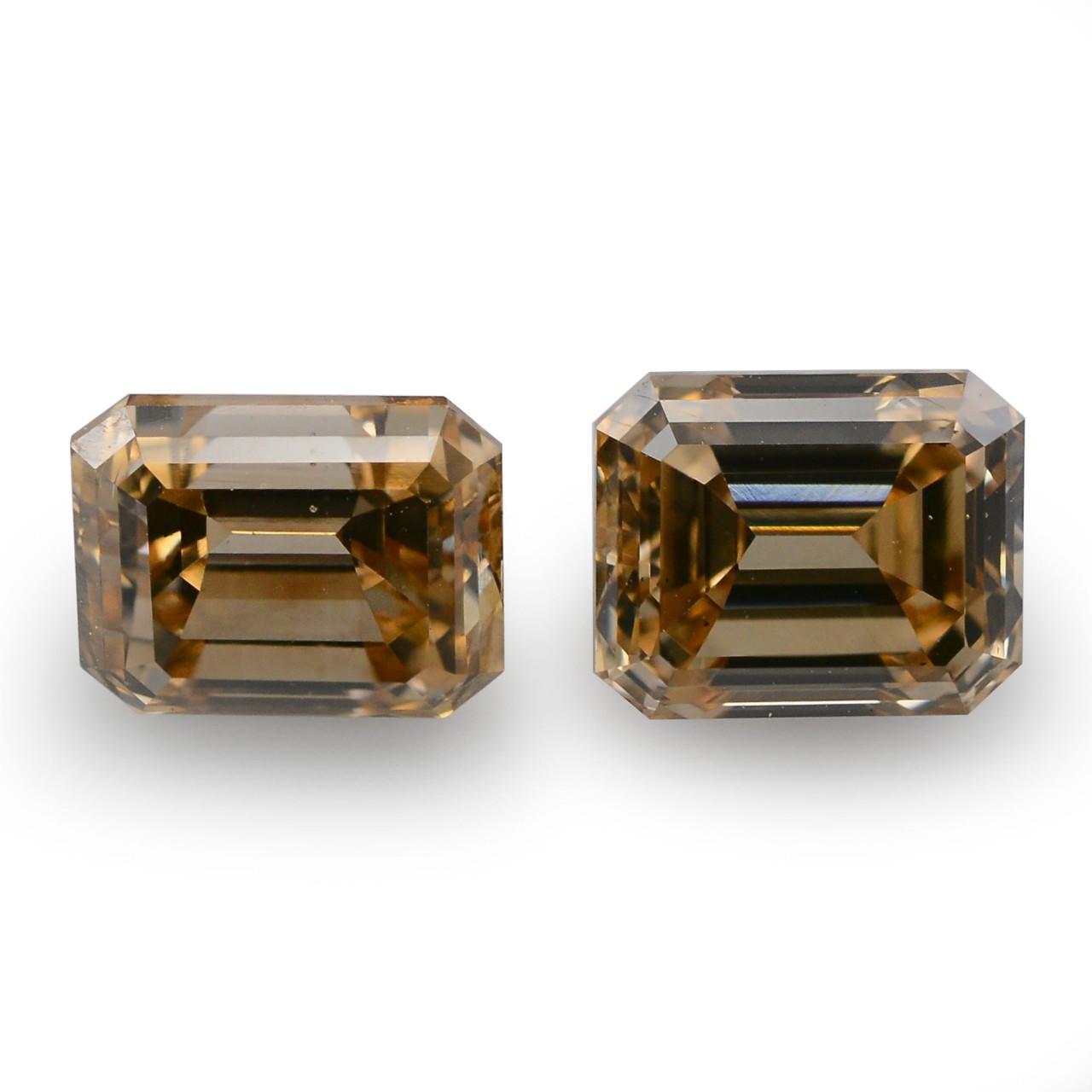 2.07 carat, Fancy Yellowish Brown Diamonds, Emerald Shape, SI1 Clarity ...