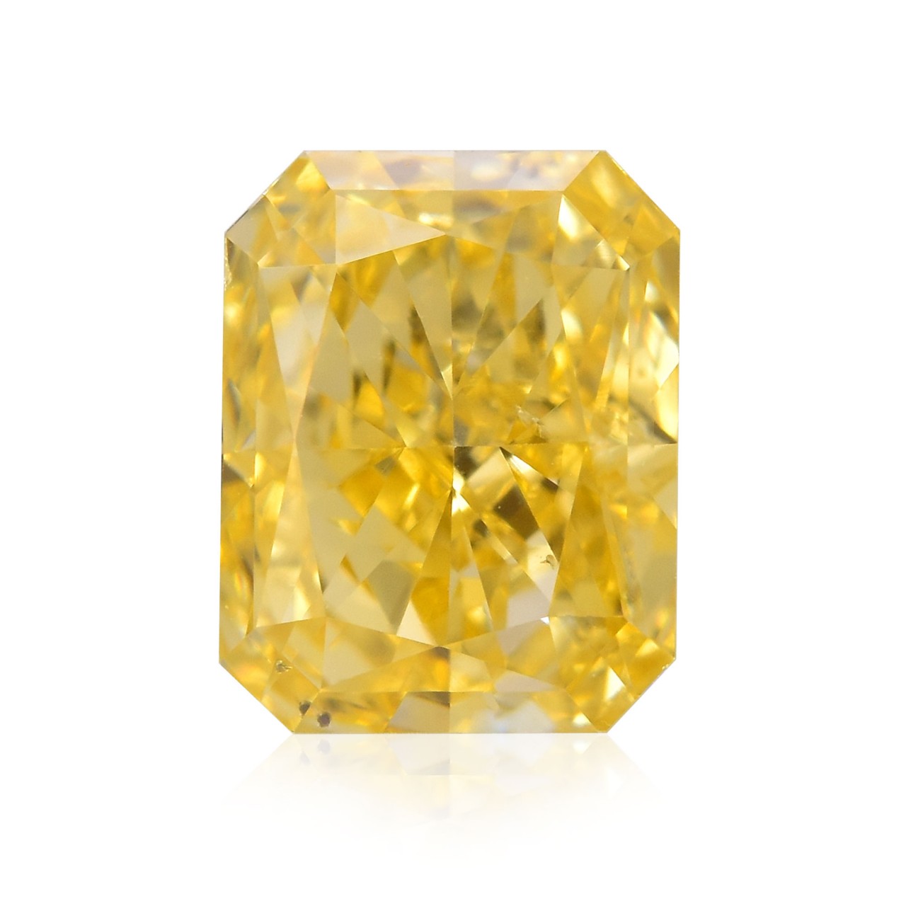 0.50 carat, Fancy Intense Orange Yellow Diamond, Radiant Shape