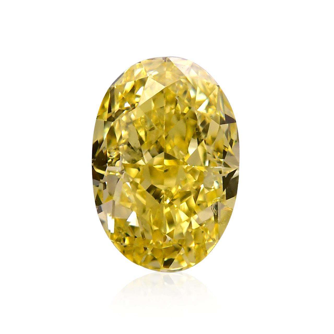 1.03 carat, Fancy Intense Yellow Diamond, Oval Shape, IF Clarity