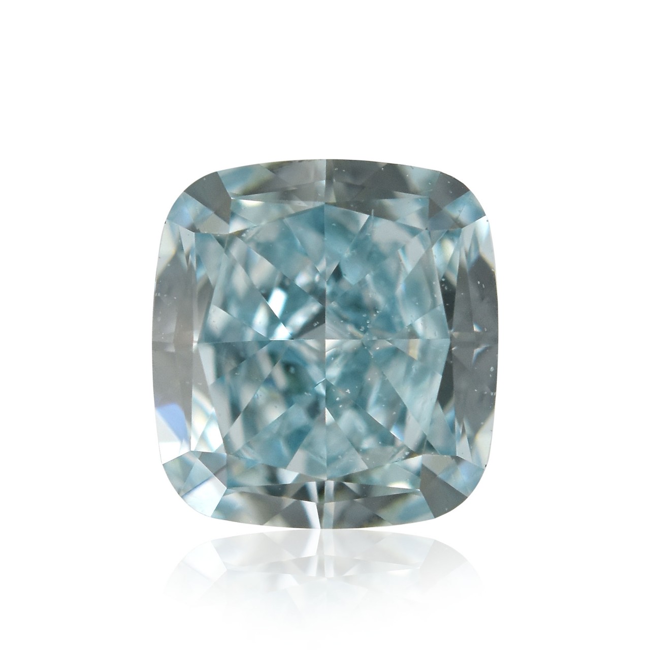 0.30 carat, Fancy Intense Green Blue Diamond, Cushion Shape, VS2 