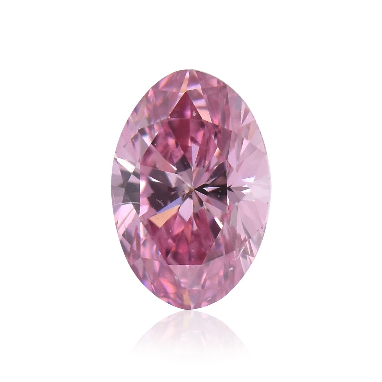 0.16 carat, Fancy Vivid Purplish Pink Diamond, 4PP, Oval Shape, SI1 ...