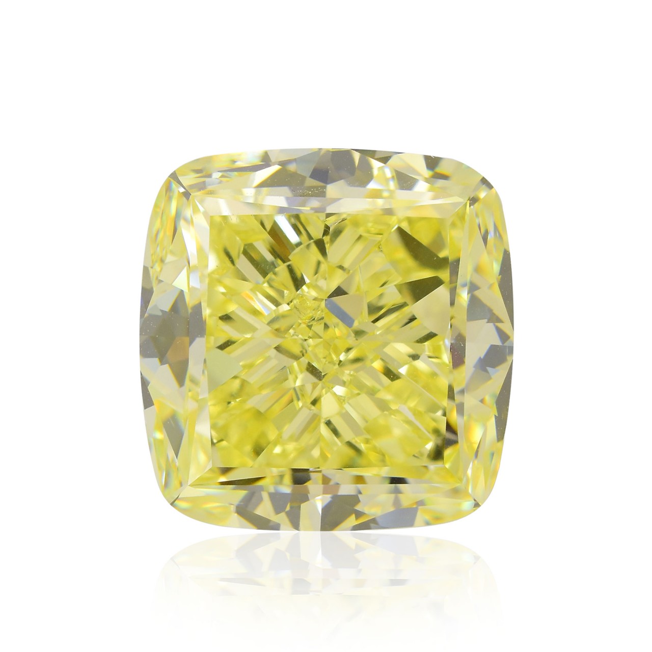 20.16 carat, Fancy Yellow Diamond, Cushion Shape, VS1 Clarity, GIA SKU:   360912