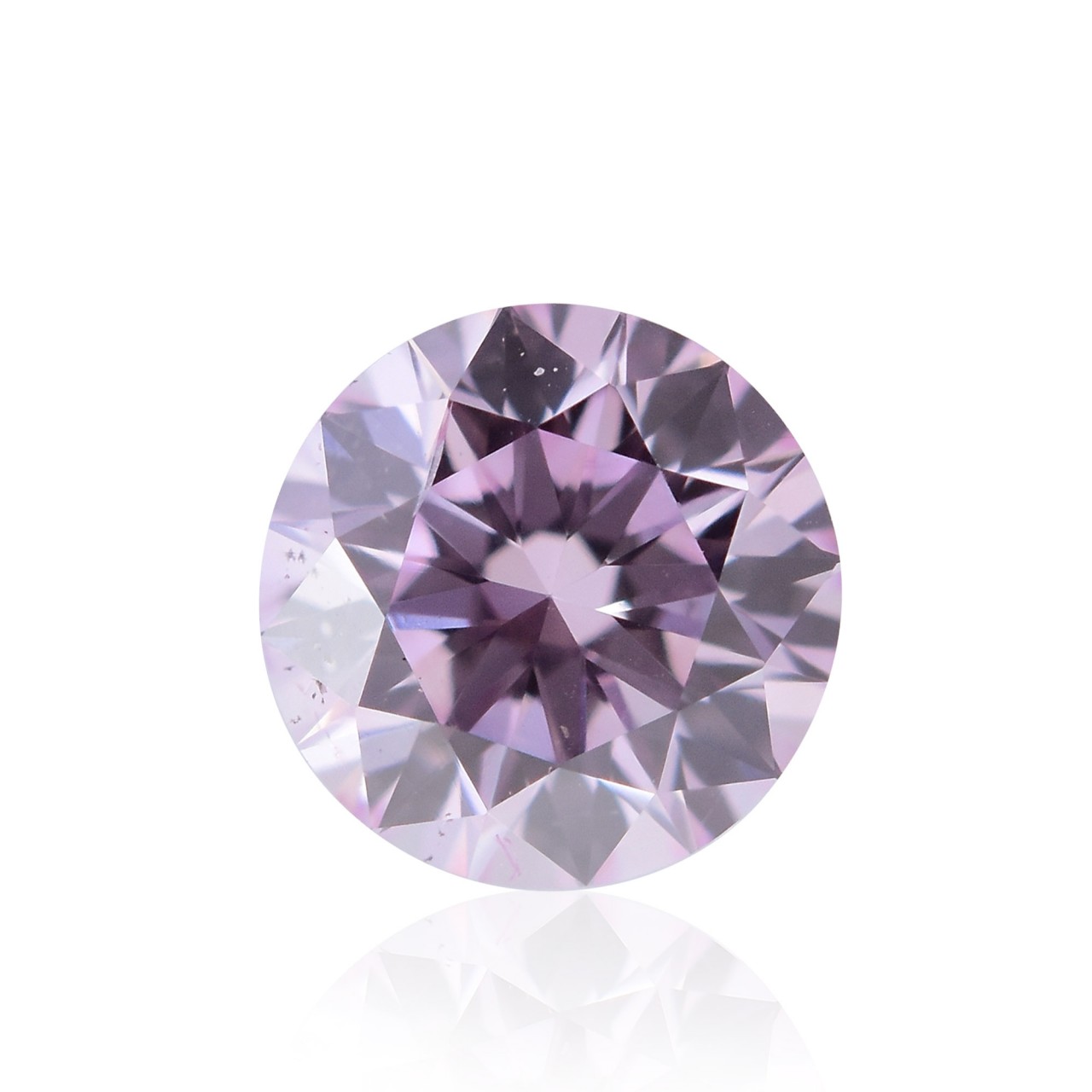 0.22 carat, Fancy Light Purplish Pink Diamond, 7PP, Round Shape