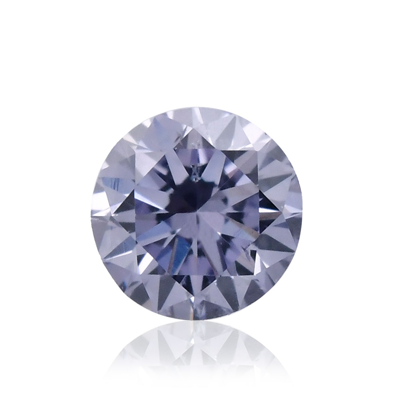 0.09 carat, Fancy Light Gray Blue Diamond, BL2, Round