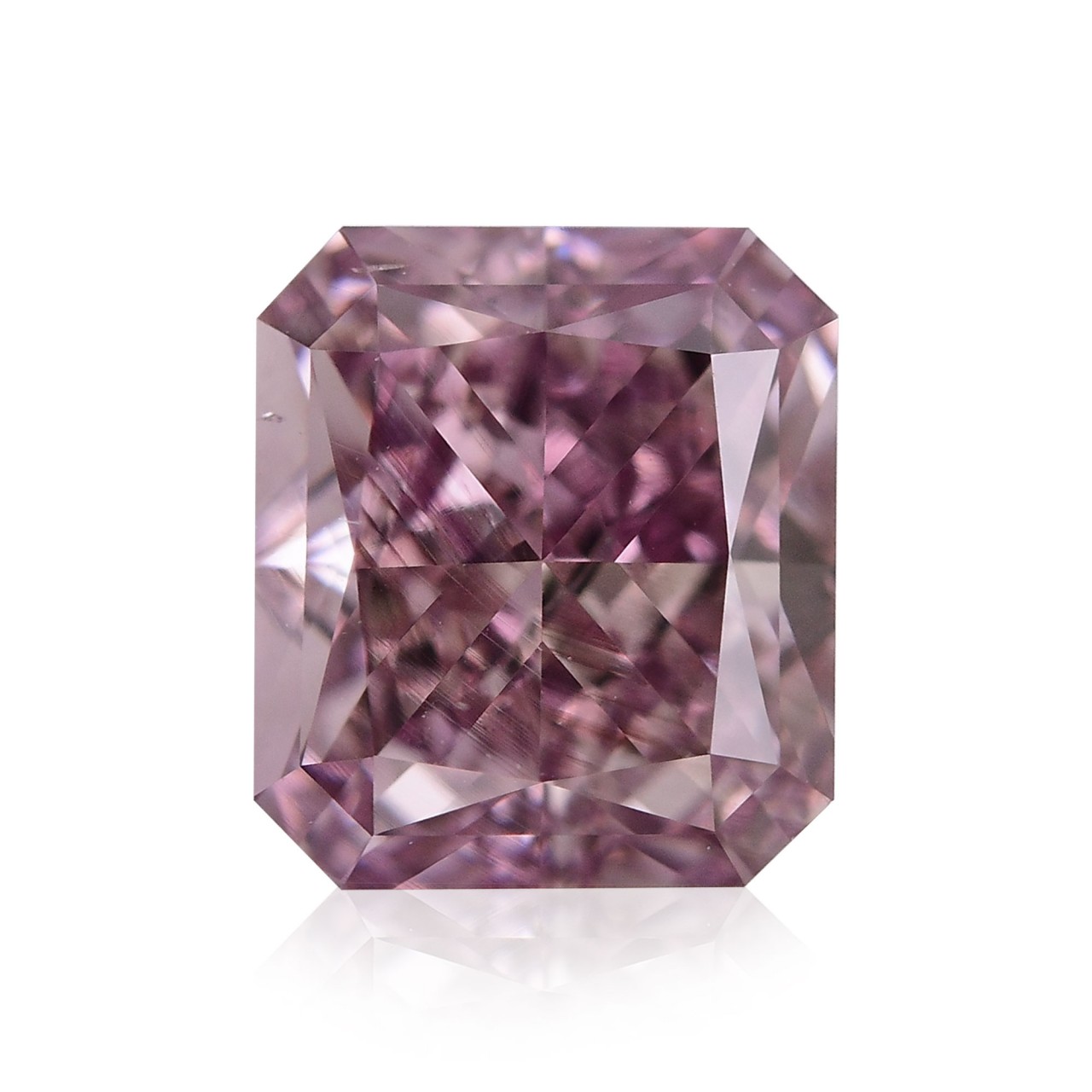 1.04 carat, Fancy Brownish Purplish Pink Diamond, Radiant Shape 