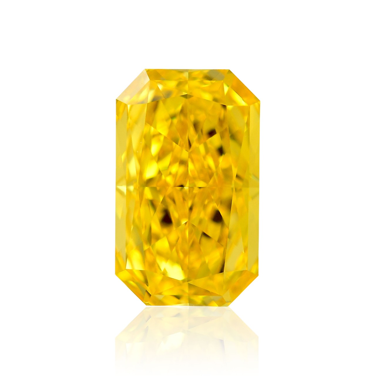1.01 carat, Fancy Vivid Yellow Diamond, Radiant Shape, VS1 Clarity ...