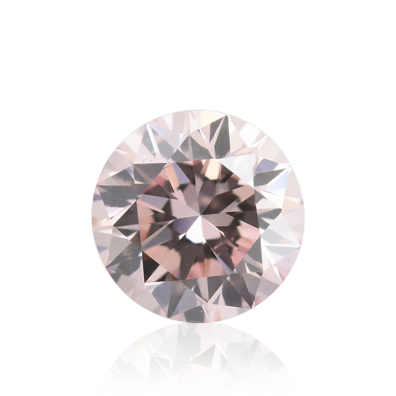 0.20 carat, Fancy Light Brownish Pink Diamond, PC1, Round Shape 