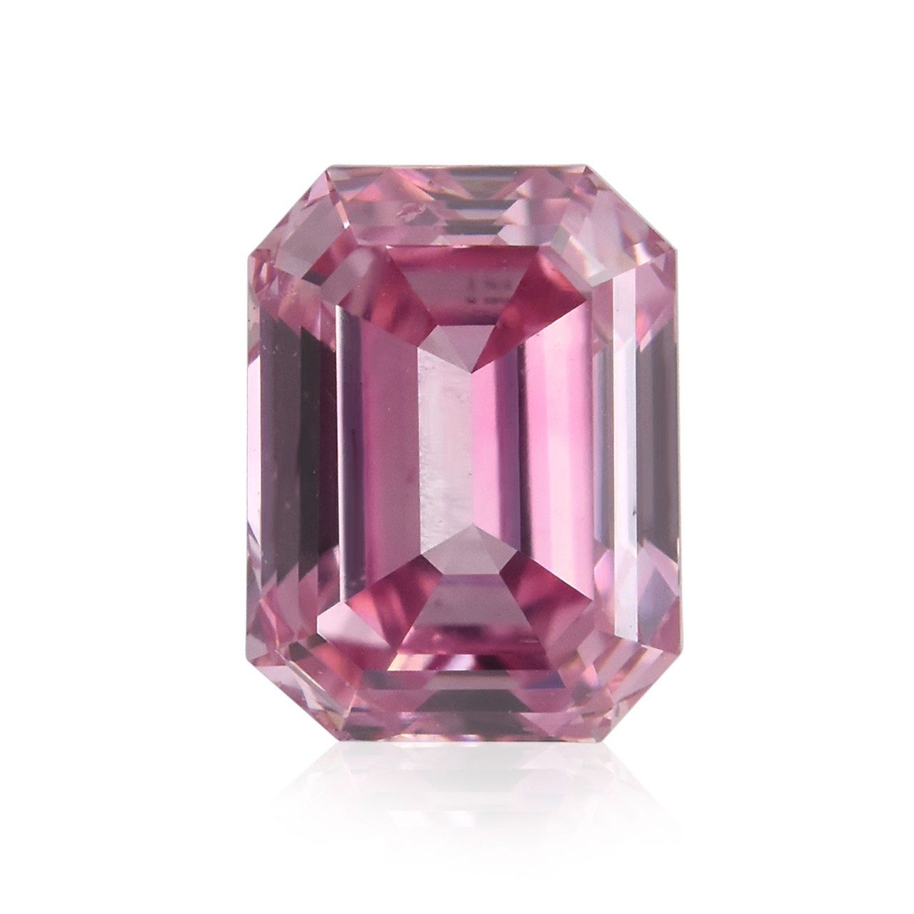 0.37 carat, Fancy Intense Purple Pink Diamond, Emerald Shape, SI1