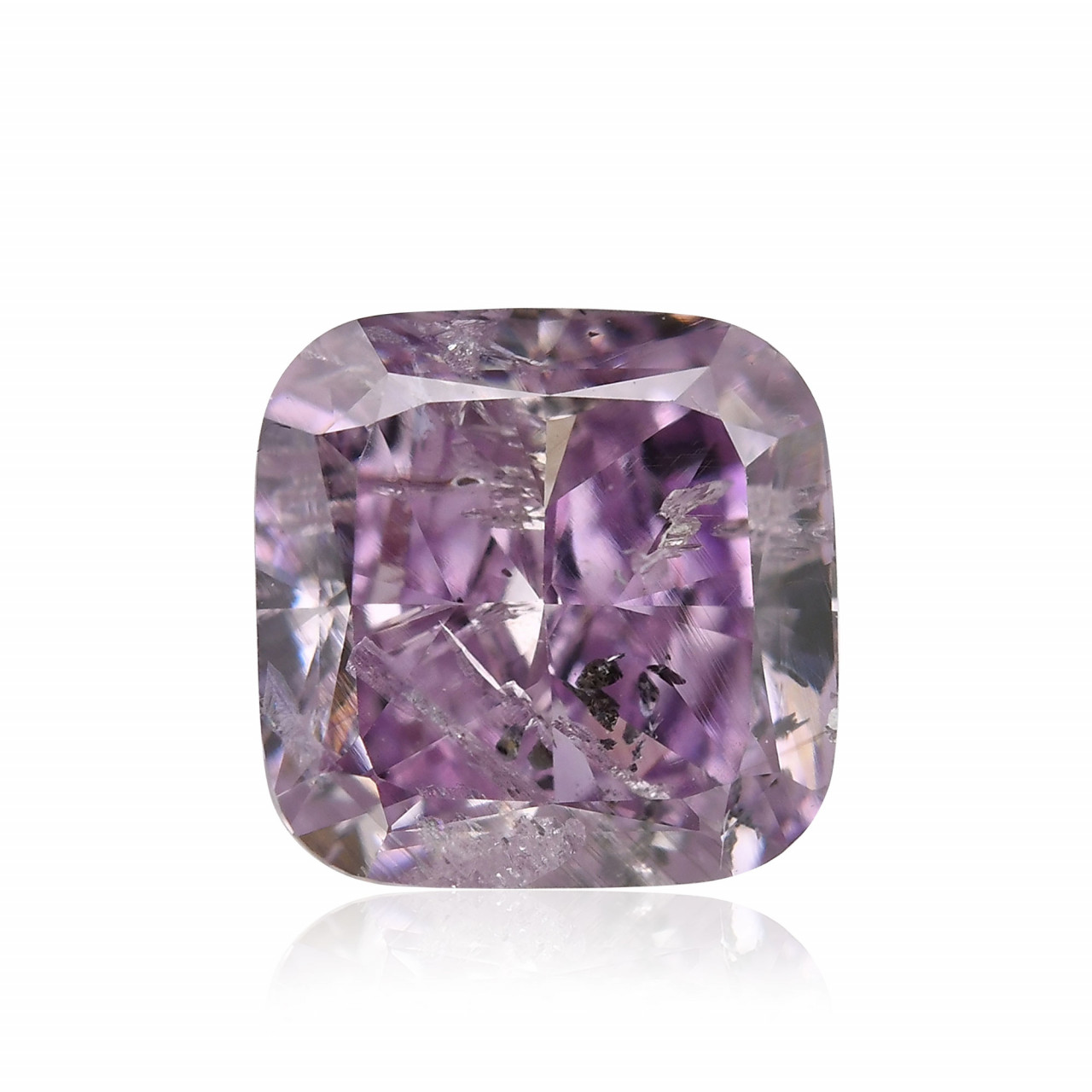 1.03 carat, Fancy Grayish Pink Purple Diamond, Cushion Shape, (I1 