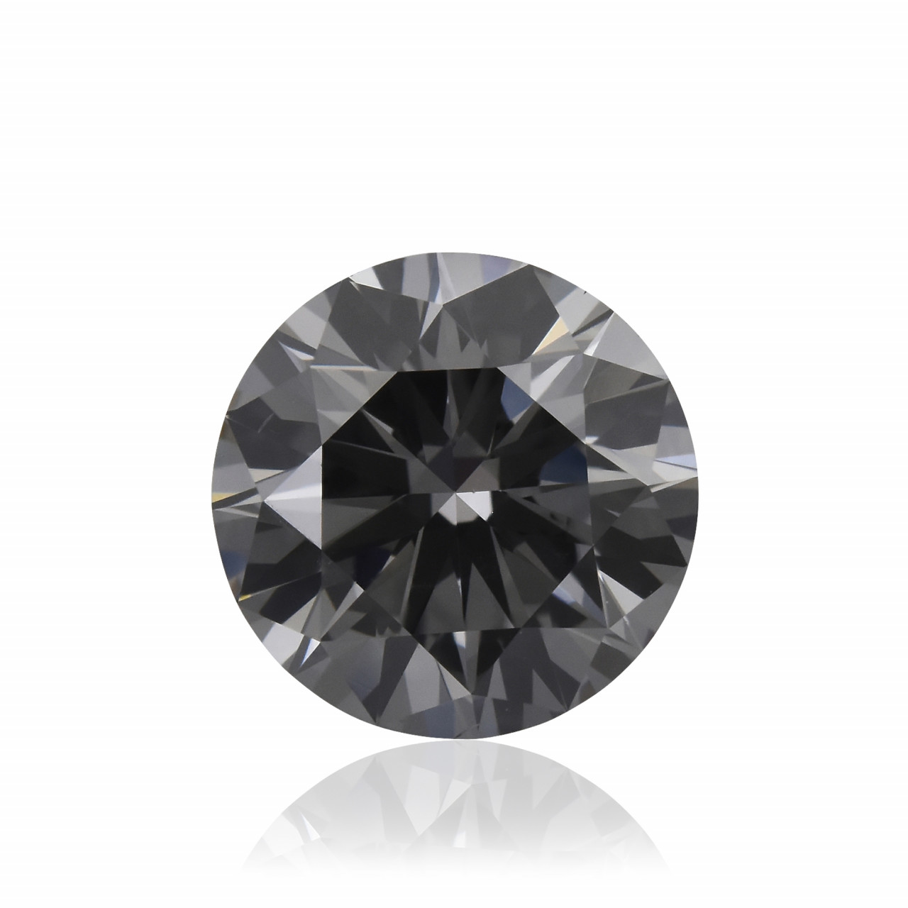 0.80 carat, Fancy Green Gray Diamond, Round Shape, VS2 Clarity