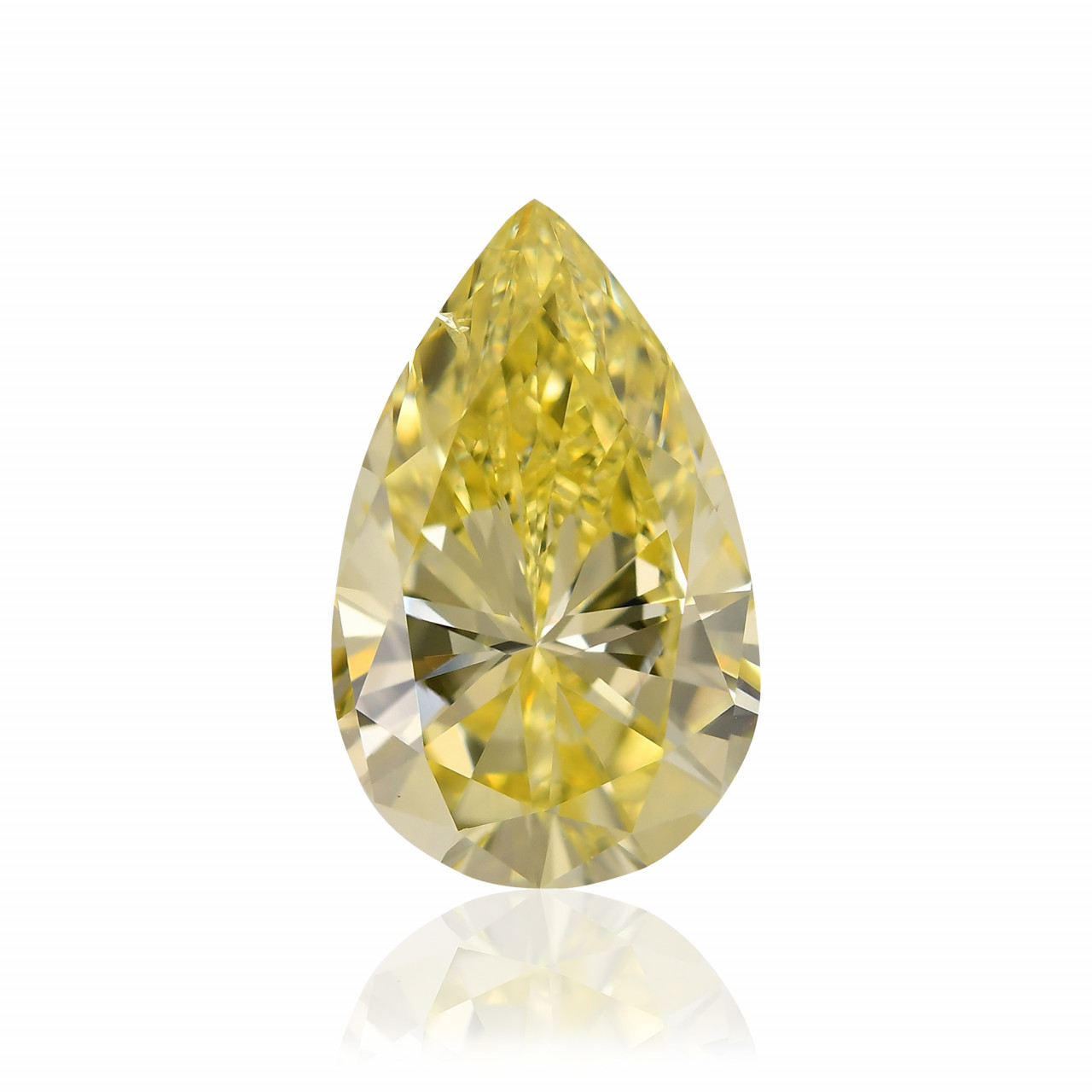 2.83 carat, Fancy Intense Yellow Diamond, Pear Shape, SI2 Clarity, GIA ...