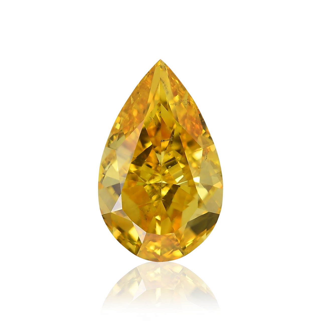 pear shaped yellow diamond