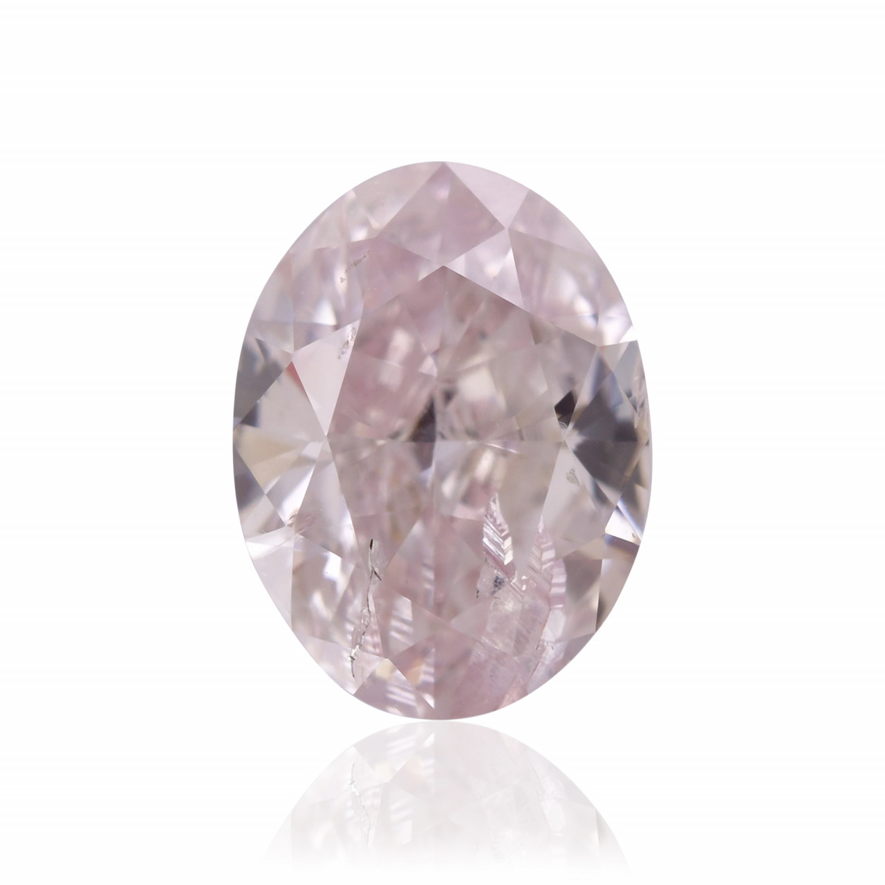 light pink oval diamond