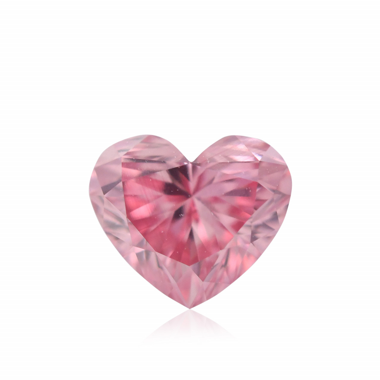 0.24 carat, Fancy Intense Pink Diamond, 4P, Heart Shape, VVS2 Clarity