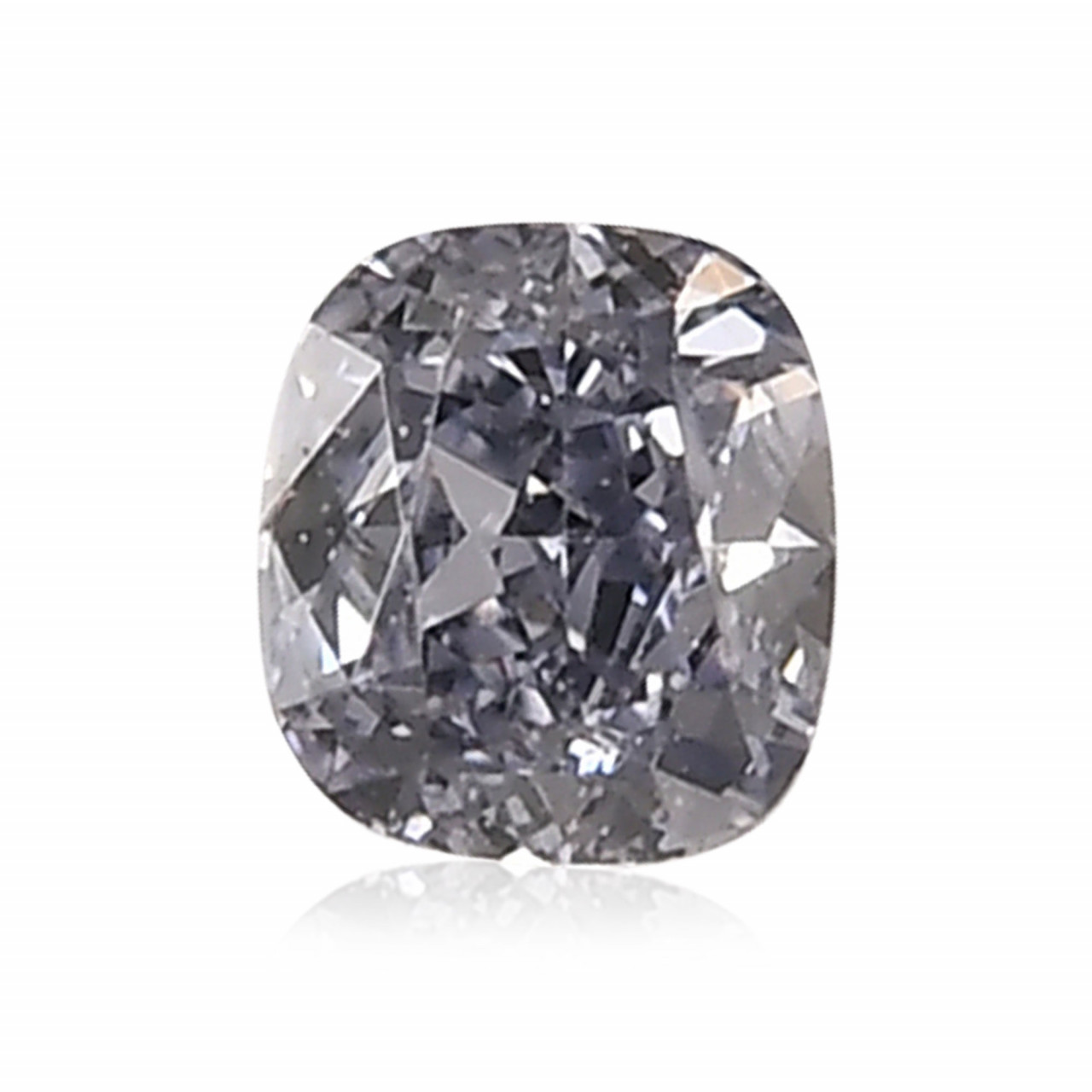 0.07 carat, Fancy Gray Violet Diamond, Cushion Shape, (VS1