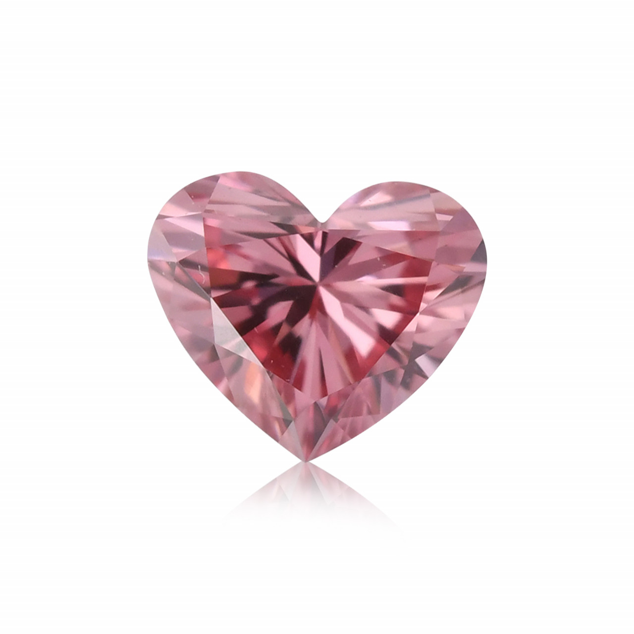 0.18 carat, Fancy Intense Pink Diamond, 3P, Heart Shape, VVS2 Clarity ...