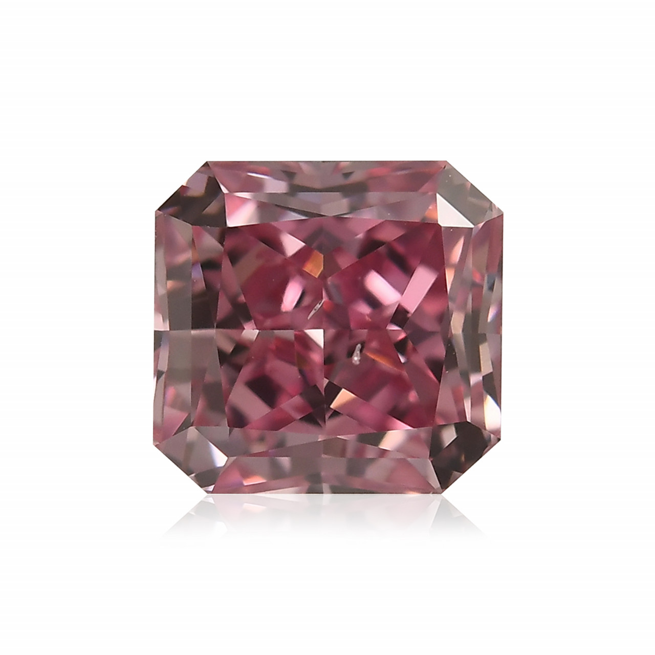 1.06 carat, Fancy Vivid Purplish Pink Diamond, 4P, Radiant Shape