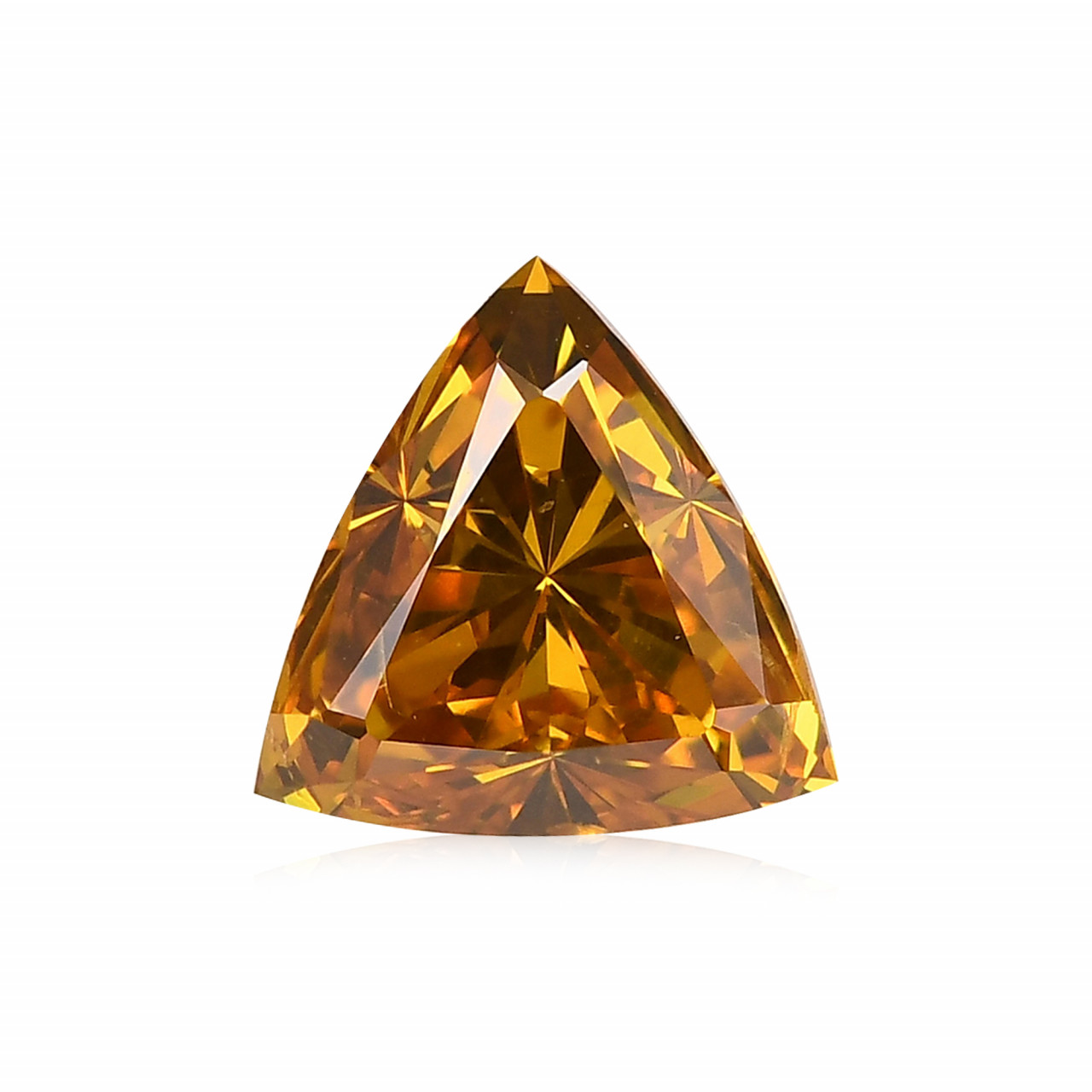 1.09 carat, Fancy Deep Orange Yellow Diamond, Triangle Shape, SI2 ...