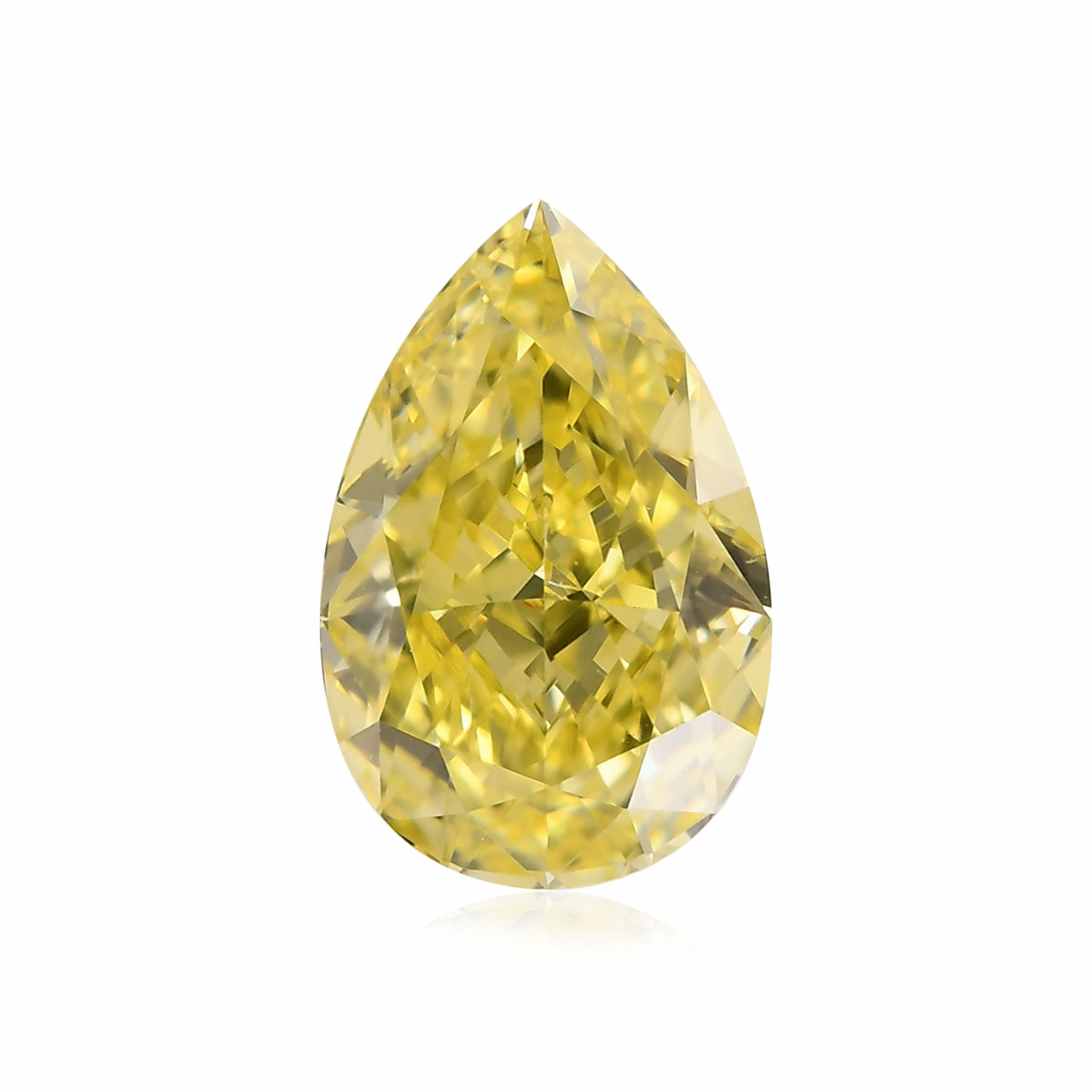 0.70 carat, Fancy Intense Yellow Diamond, Pear Shape, VS1 Clarity, GIA ...