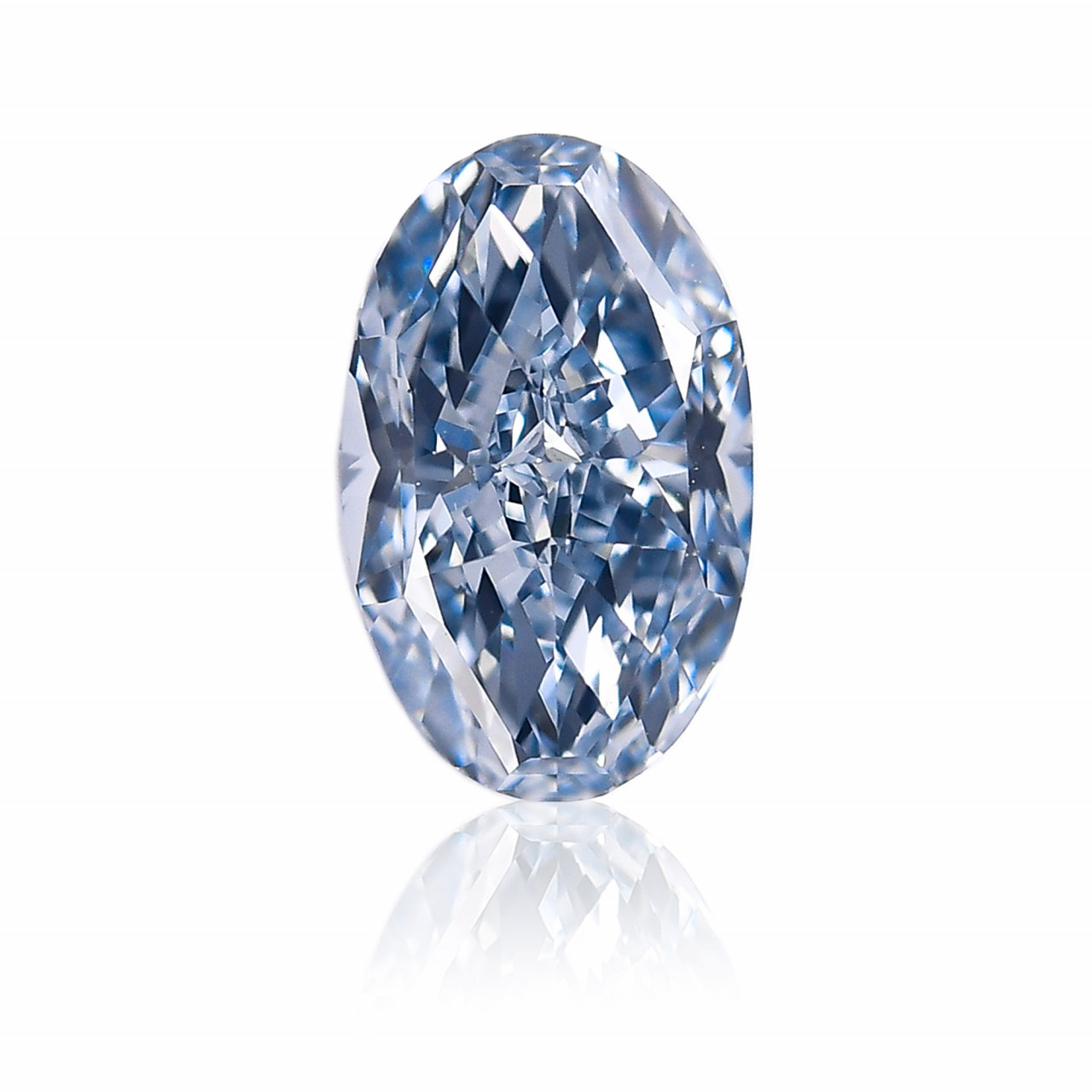 1.29 Carat, Fancy Intense Blue Diamond, Oval Shape, If Clarity, Gia 