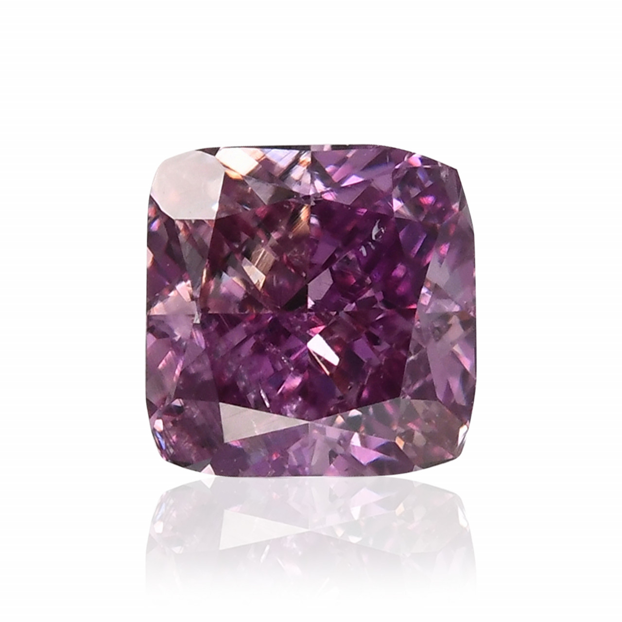 0.57 carat, Fancy Deep Pink Purple Diamond, Cushion Shape, SI1 