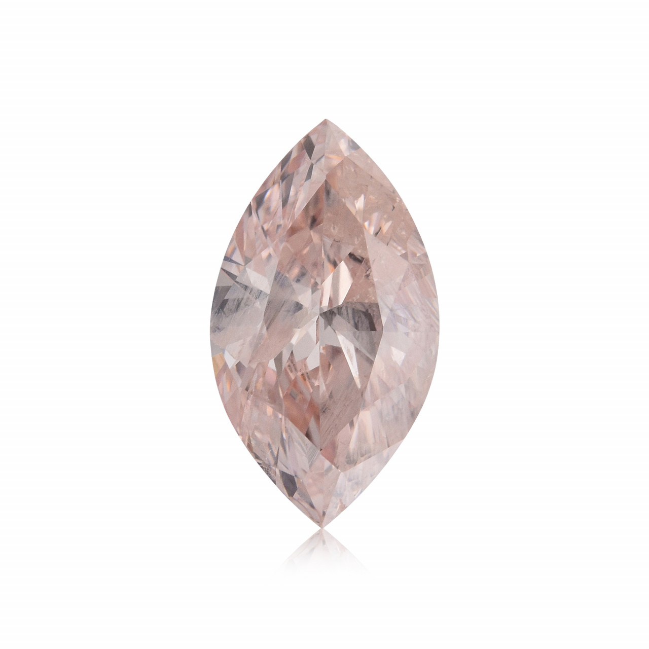 0.77 carat, Fancy Brownish Pink Diamond, Marquise Shape, (I1