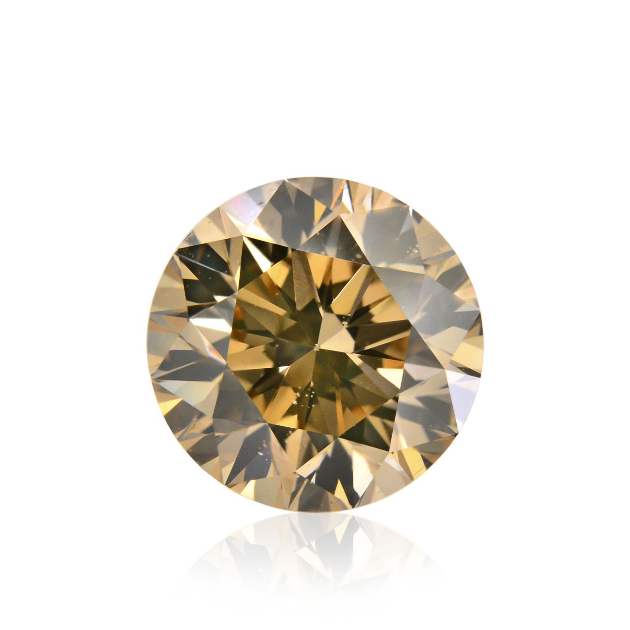 0.34 carat, Fancy Light Yellowish Gray Diamond, Round Shape