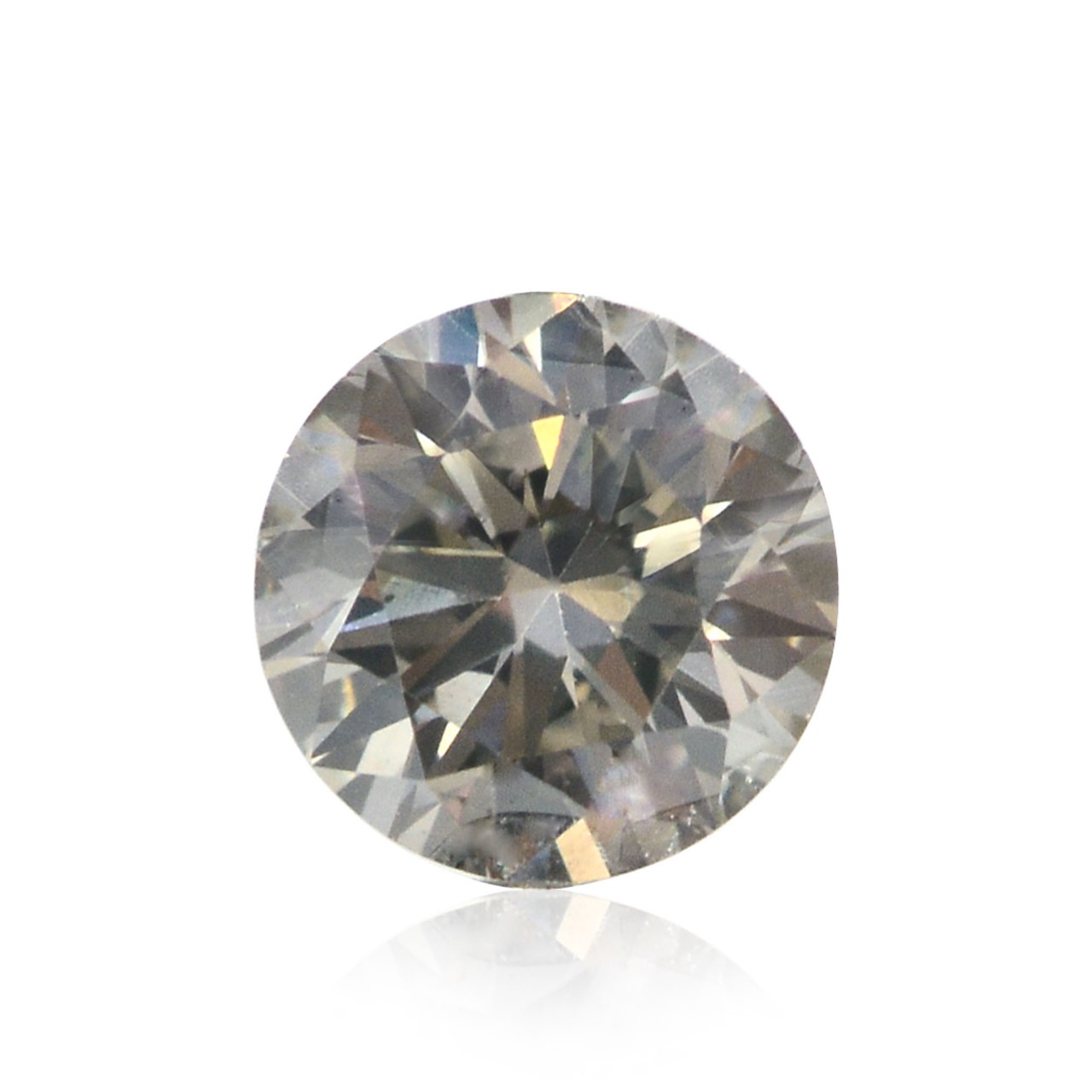 0.34 carat, Fancy Light Yellowish Gray Diamond, Round Shape, VS2