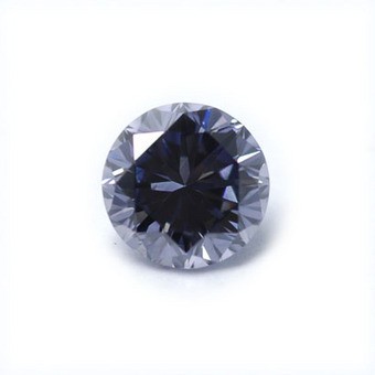 0.19 carat, Fancy Dark Grey VIOLET Diamond, Round Shape, SI2 Clarity ...