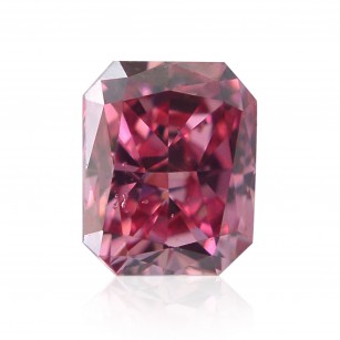 0.12 carat, Fancy Vivid Purplish Pink Diamond, Radiant Shape, (SI1 ...
