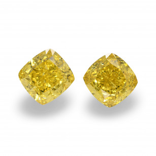 3.15 carat, Fancy Vivid Yellow Diamonds, Emerald Shape, VS2 Clarity ...