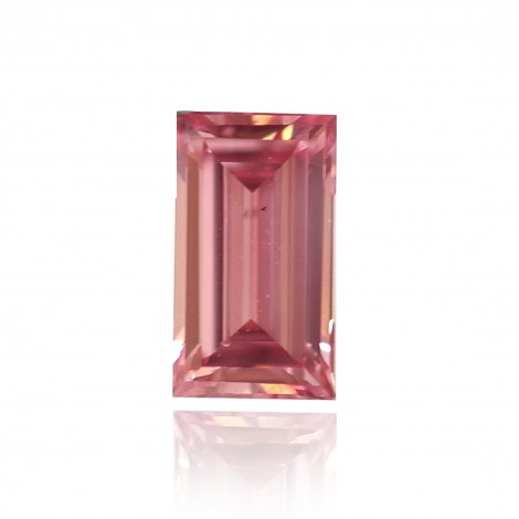 0.10 carat, Fancy Intense Purplish Pink Diamond, Baguette Shape 
