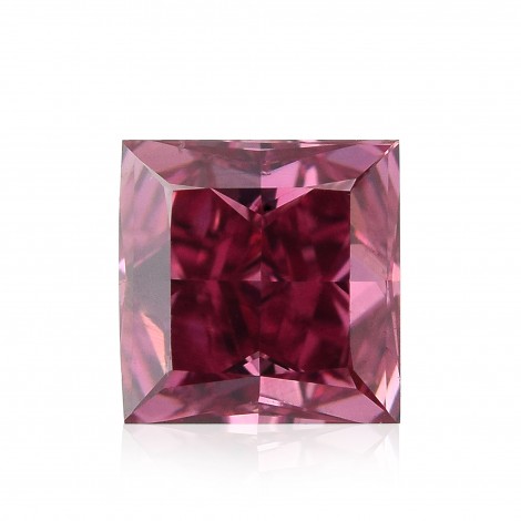 0.50 carat, Fancy Purplish Red, Princess Shape, VS2 Clarity, GIA, SKU 171854