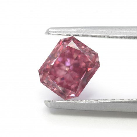 1.00 carat, Fancy Vivid Pink Diamond, 3PR, Radiant Shape, SI2 Clarity ...