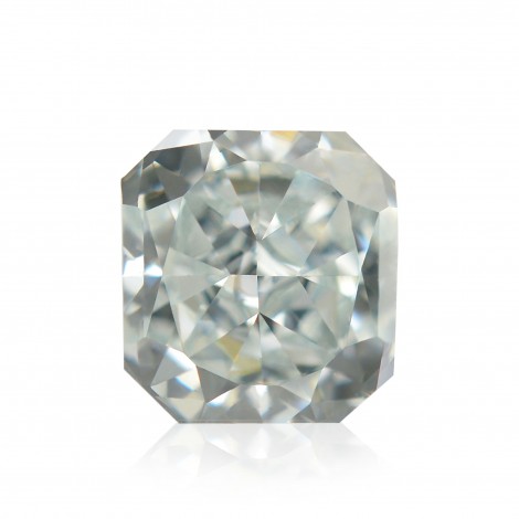 0.32 carat, Very Light Green Diamond, Radiant Shape, VVS1 ...