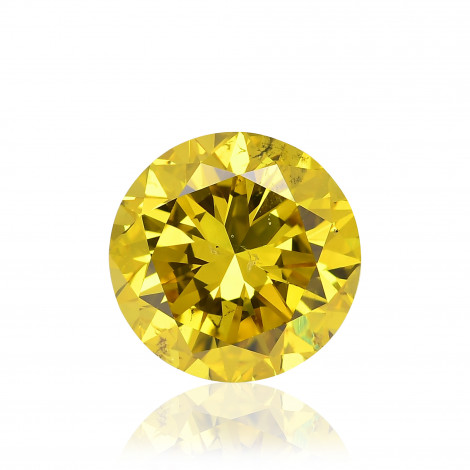 yellow diamond round cut