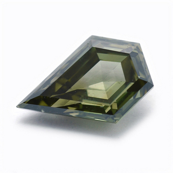 0.56 carat, Natural Fancy Dark Gray-Yellowish GREEN Chameleon