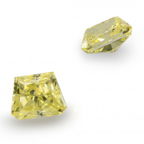 0.60 carat, Fancy Yellow Diamonds, Trapezoid Shape, (VS1) Clarity, SKU ...